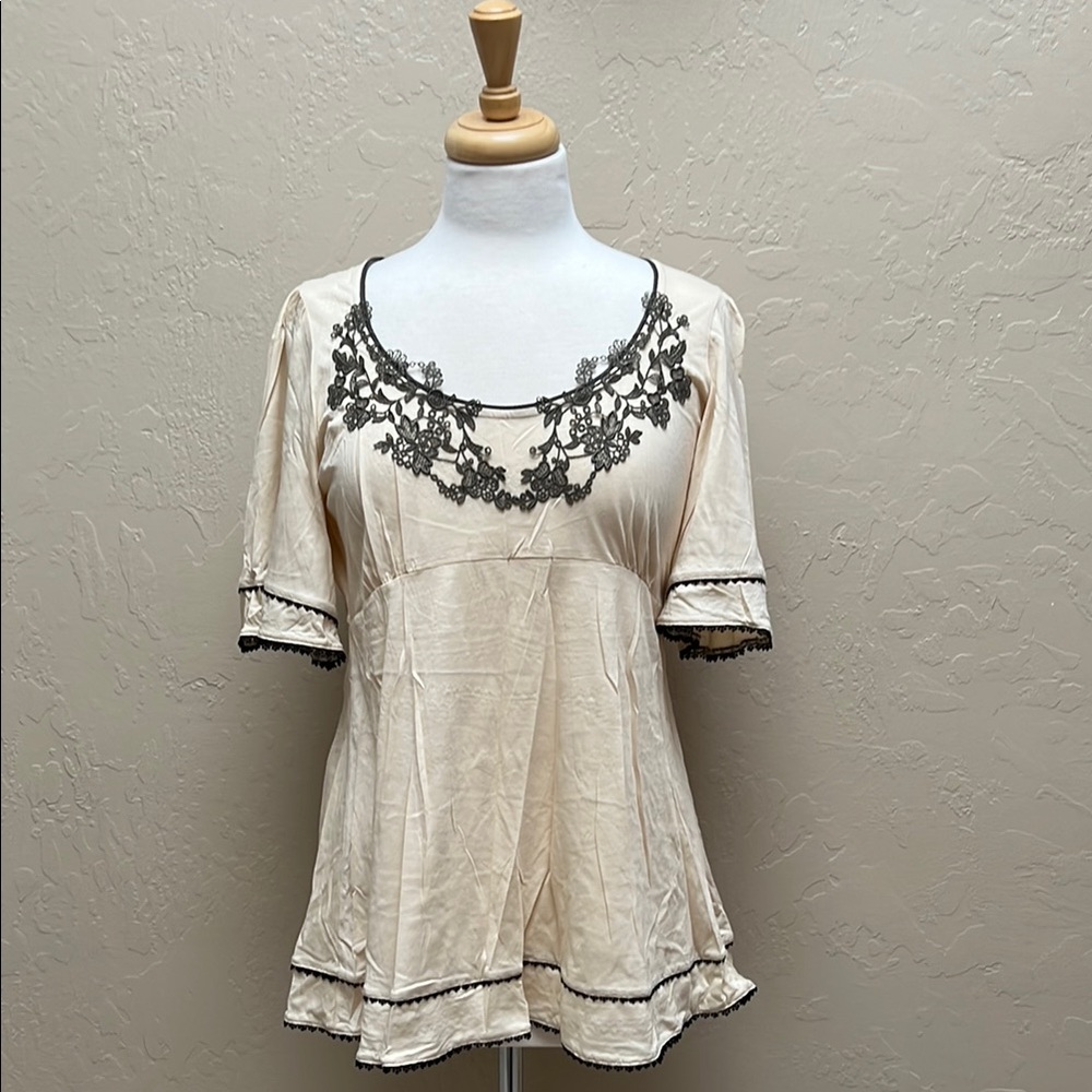 Anthropologie Ric Rac Top Size L